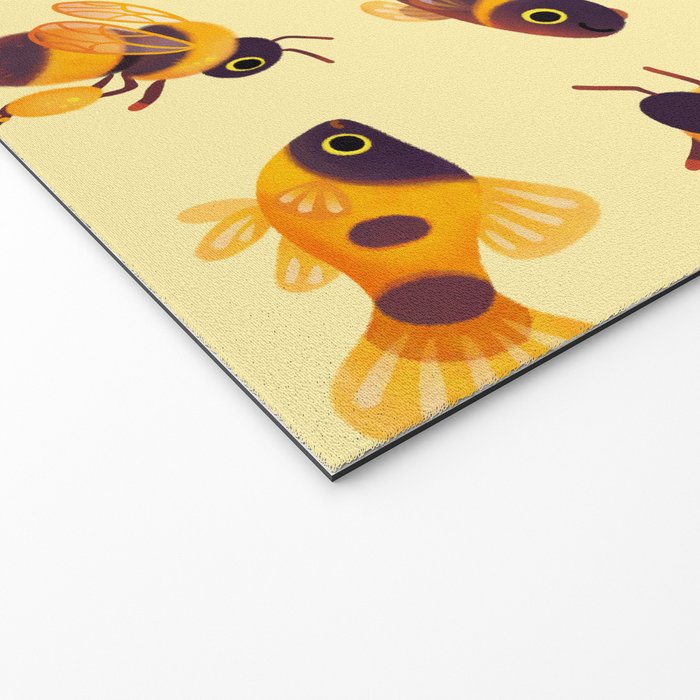 Bumblebee and fish Welcome Mat Gallery Image 2