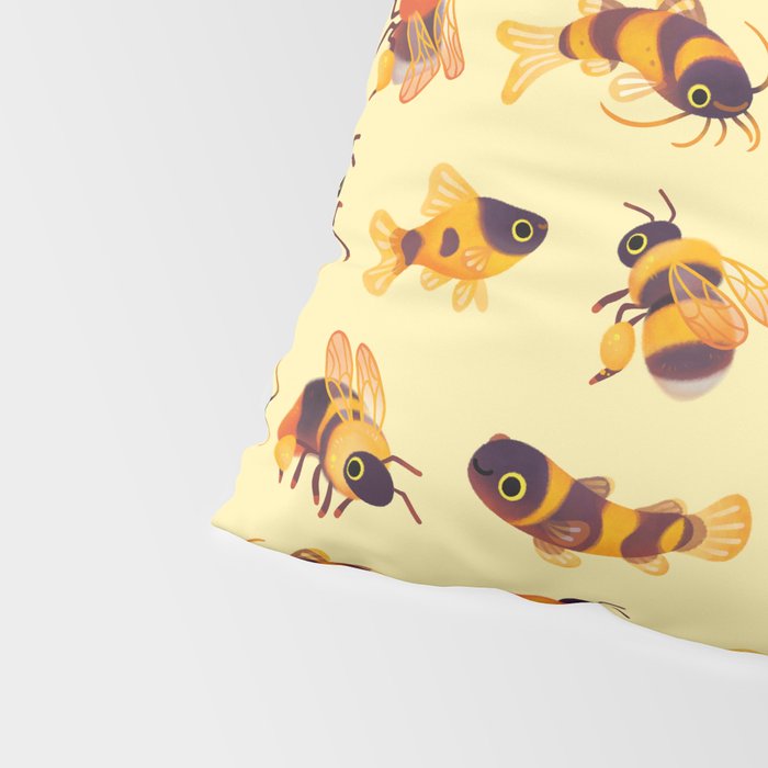 Bumblebee and fish Pillow Sham Gallery Image 4