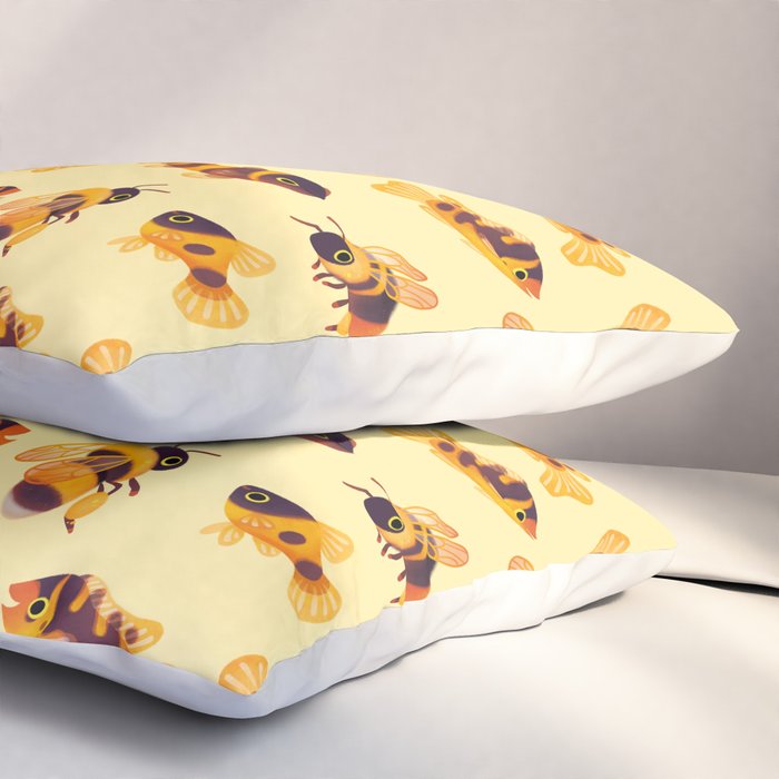 Bumblebee and fish Pillow Sham Gallery Image 3