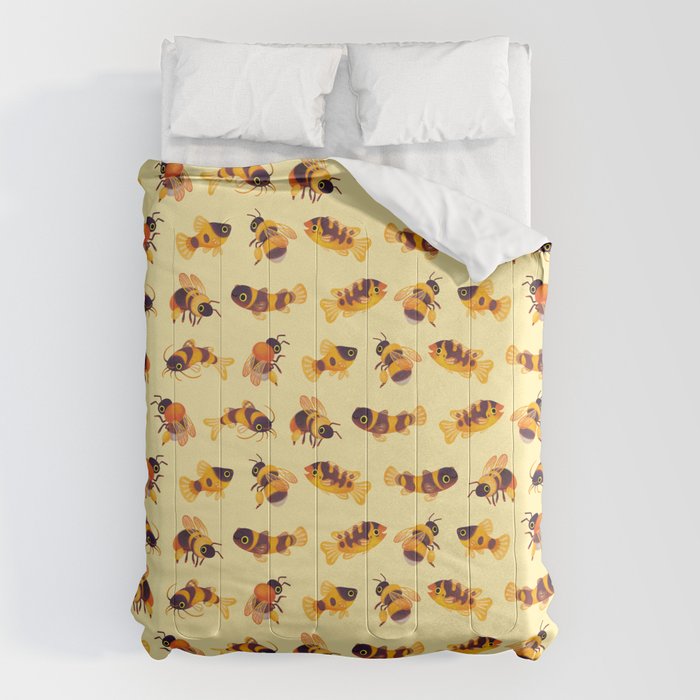 Bumblebee and fish Comforter Gallery Image 1