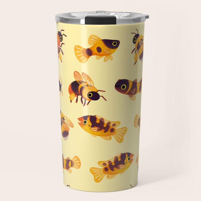 Bumblebee and fish Travel Mug Gallery Image 1