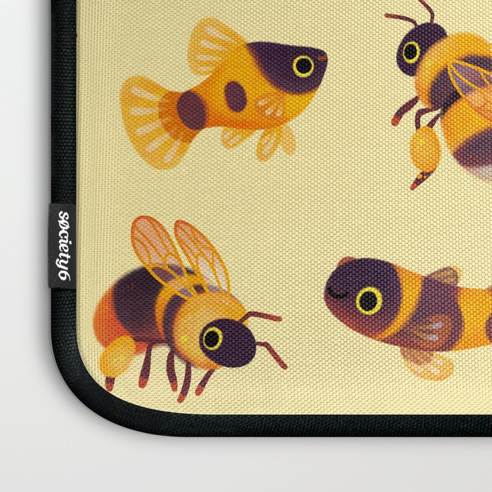 Bumblebee and fish Laptop Sleeve Gallery Image 3