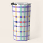 Vibrant Plaid Fusion A Travel Mug Gallery Image 3