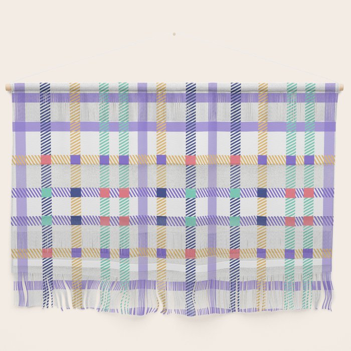 Vibrant Plaid Fusion A Wall Hanging Gallery Image 1