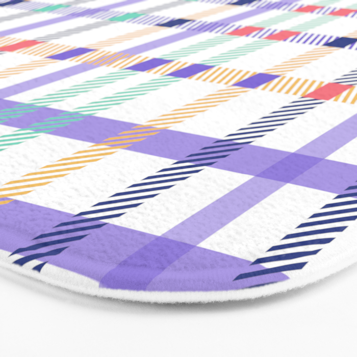 Vibrant Plaid Fusion A Bath Mat Gallery Image 3