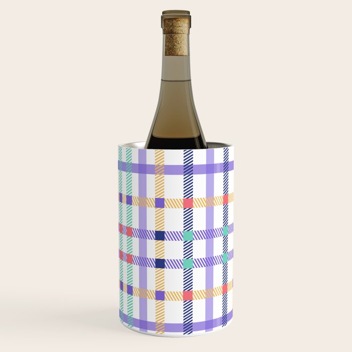 Vibrant Plaid Fusion A Wine Chiller Gallery Image 1