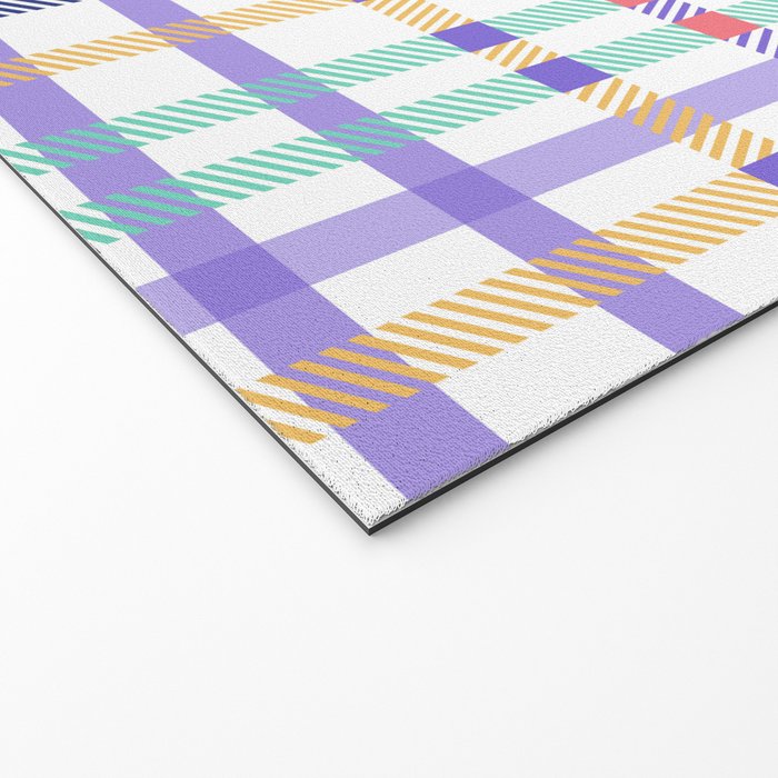 Vibrant Plaid Fusion A Welcome Mat Gallery Image 2