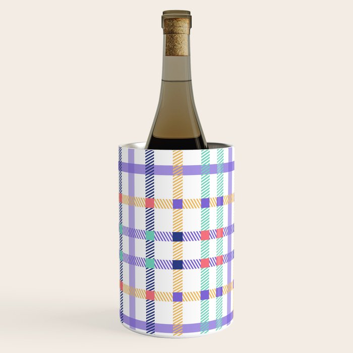 Vibrant Plaid Fusion A Wine Chiller Gallery Image 2