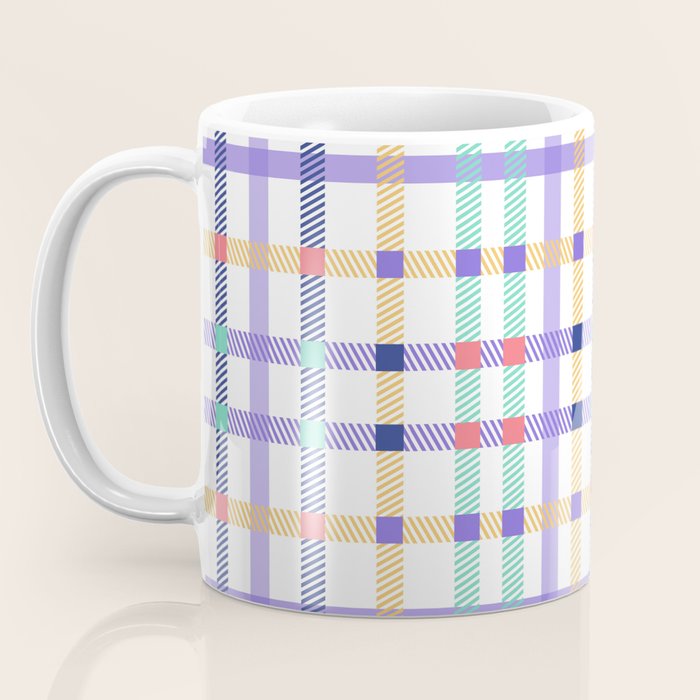 Vibrant Plaid Fusion A Coffee Mug Gallery Image 3