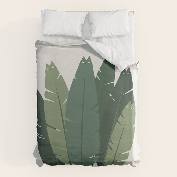 Cat and Plant 18 Duvet Cover Gallery Image 1