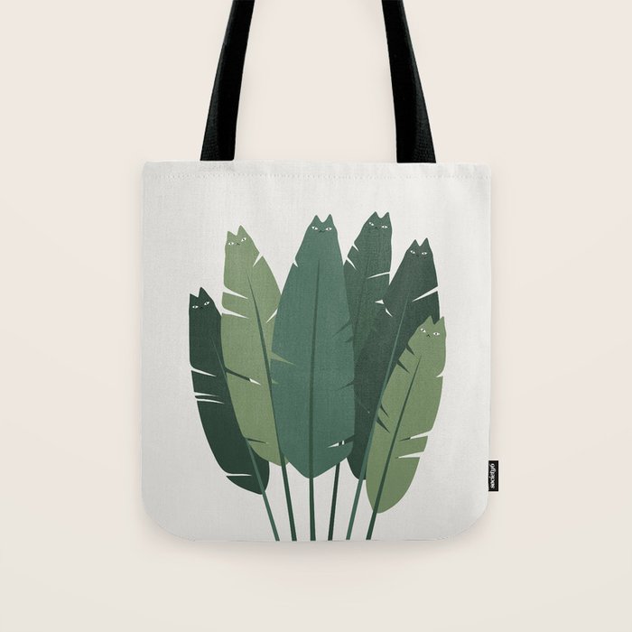Cat and Plant 18 Tote Bag Gallery Image 1