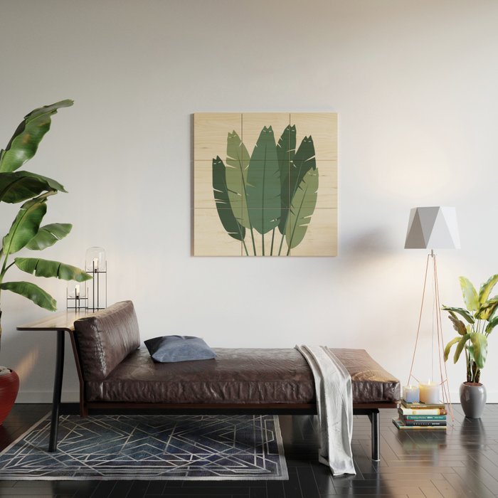 Cat and Plant 18 Wood Wall Art Gallery Image 2