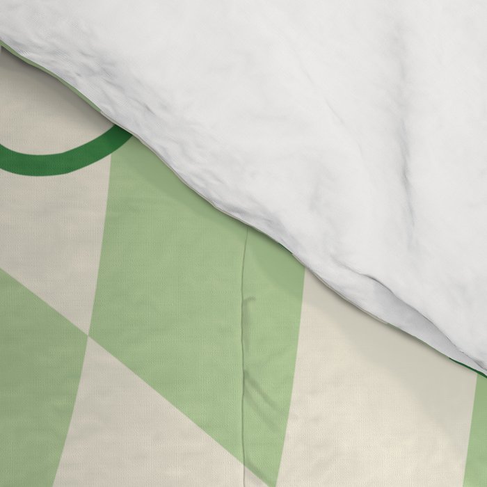 Green Checker Swirl With Flowers Comforter Gallery Image 4