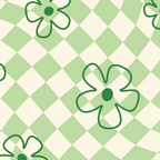 Green Checker Swirl With Flowers Coffee Mug Gallery Image 2