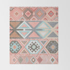 Aztec Artisan in Pink Throw Blanket Gallery Image 2