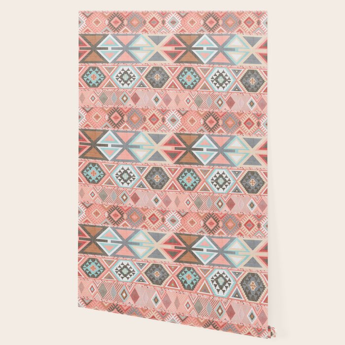 Aztec Artisan in Pink Wallpaper Gallery Image 2