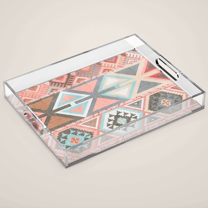 Aztec Artisan in Pink Acrylic Tray Gallery Image 1