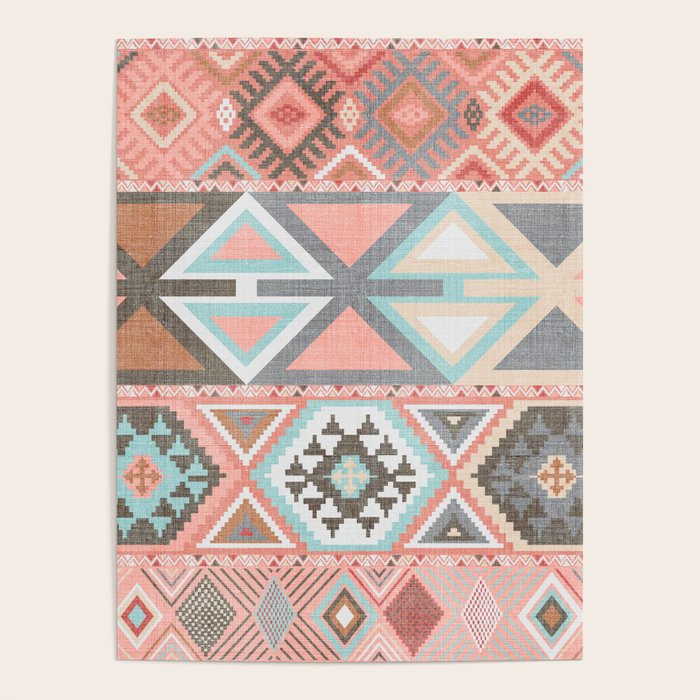 Aztec Artisan in Pink Poster Gallery Image 1