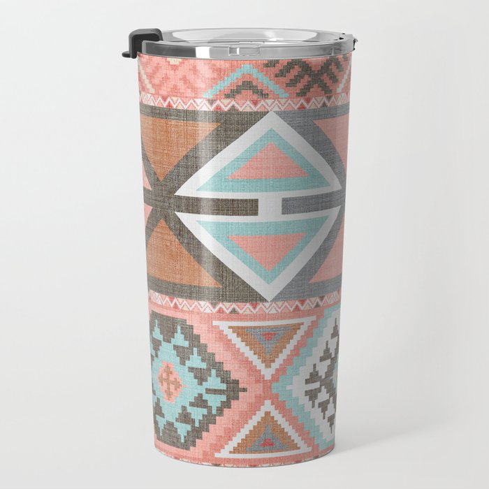 Aztec Artisan in Pink Travel Mug Gallery Image 3