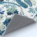 Blue vintage chinoiserie flora Rug Gallery Image 4