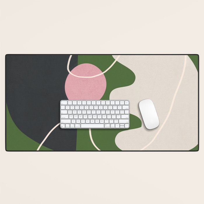 Minimal Colorful Abstract Shapes 6 Desk Mat Gallery Image 1