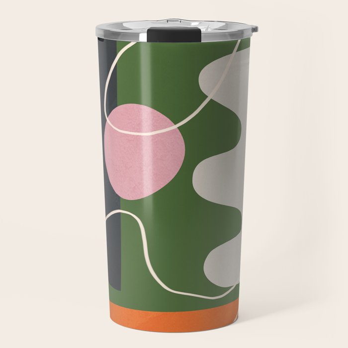 Minimal Colorful Abstract Shapes 6 Travel Mug Gallery Image 1