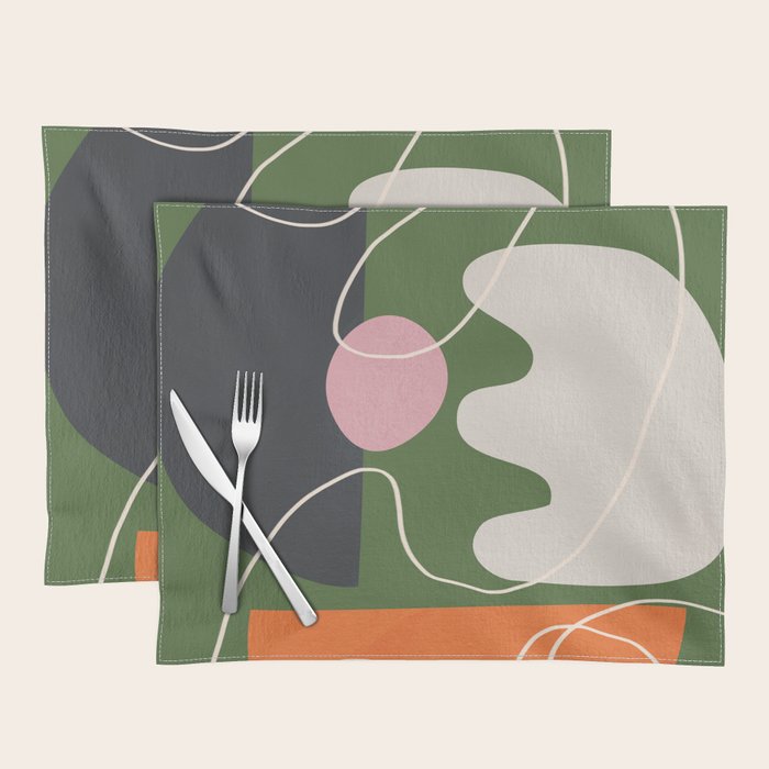 Minimal Colorful Abstract Shapes 6 Placemat Gallery Image 1