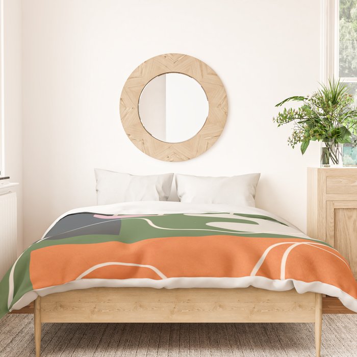 Minimal Colorful Abstract Shapes 6 Duvet Cover Gallery Image 3