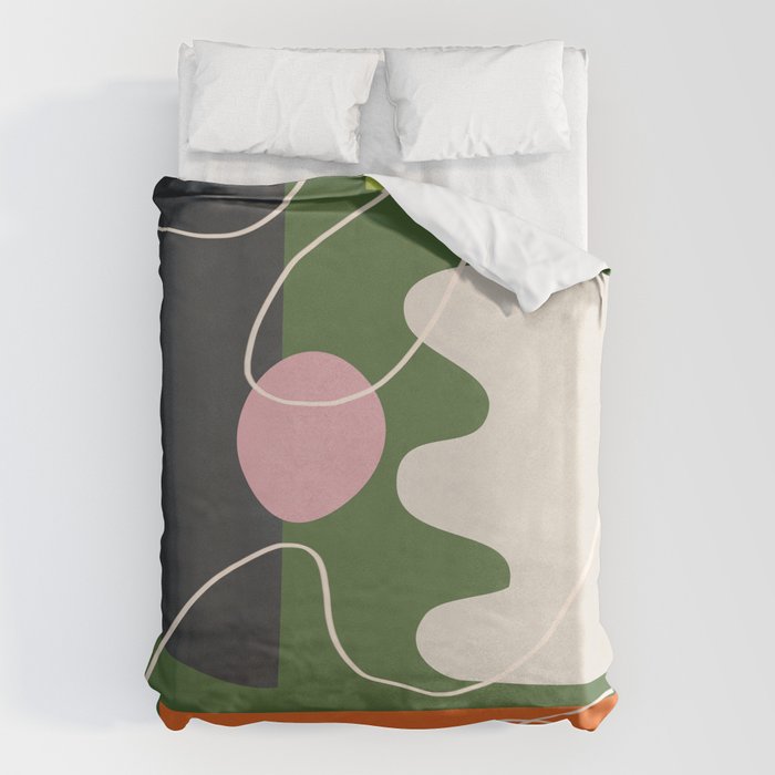 Minimal Colorful Abstract Shapes 6 Duvet Cover Gallery Image 6