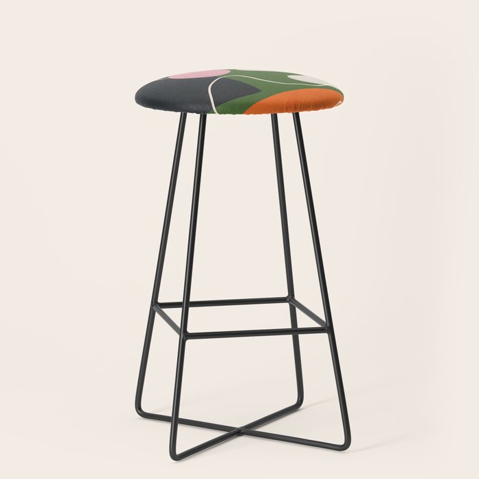 Minimal Colorful Abstract Shapes 6 Stool Gallery Image 1