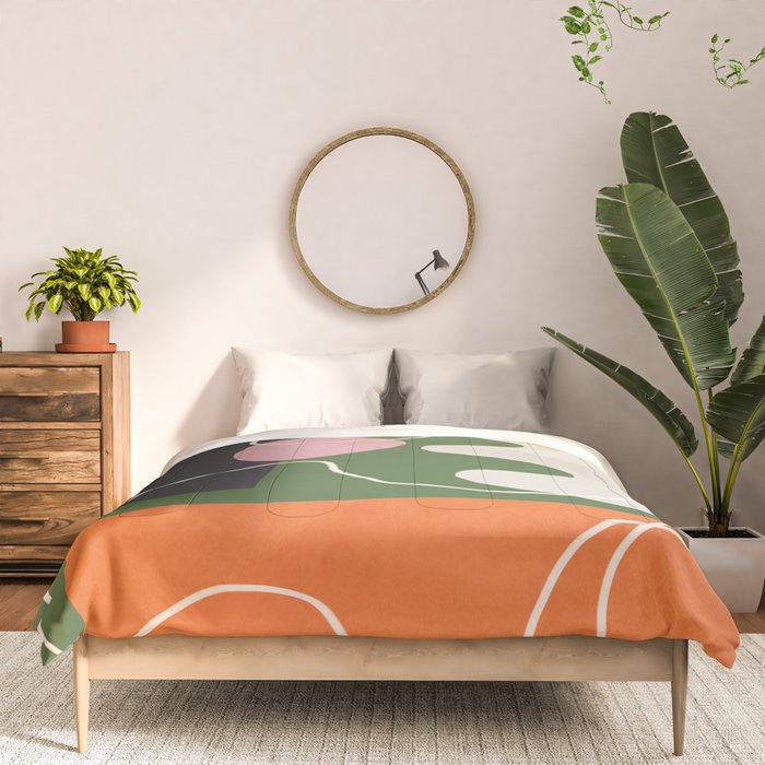 Minimal Colorful Abstract Shapes 6 Comforter Gallery Image 3