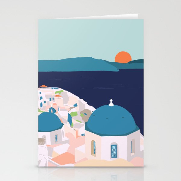 Santorini Greece Stationery Card Gallery Image 2