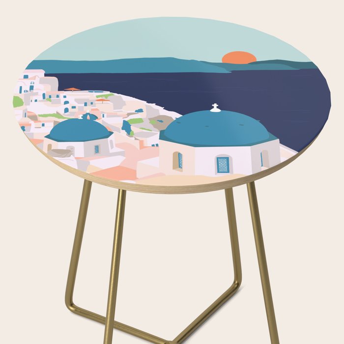Santorini Greece Side Table Gallery Image 2