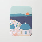 Santorini Greece Bath Mat Gallery Image 1