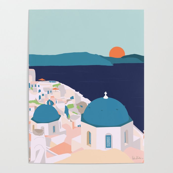 Santorini Greece Poster Gallery Image 1