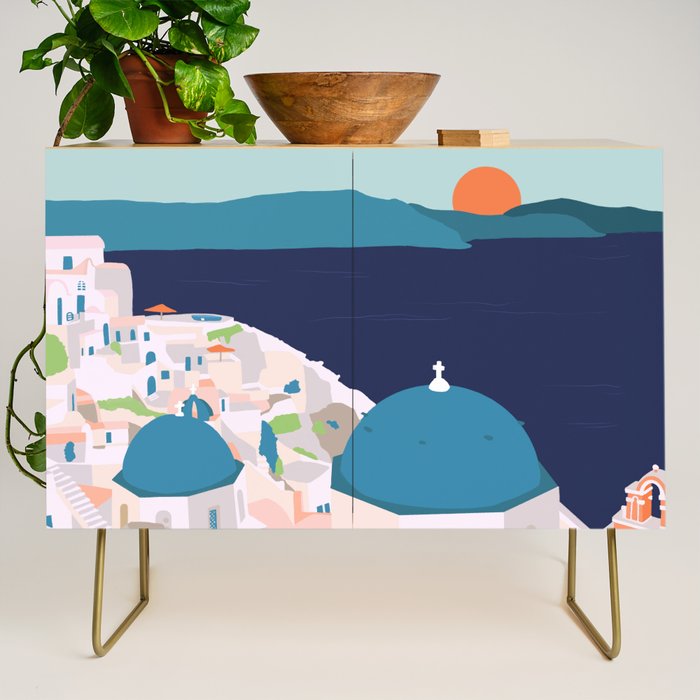 Santorini Greece Credenza Gallery Image 1