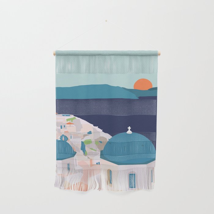 Santorini Greece Wall Hanging Gallery Image 1