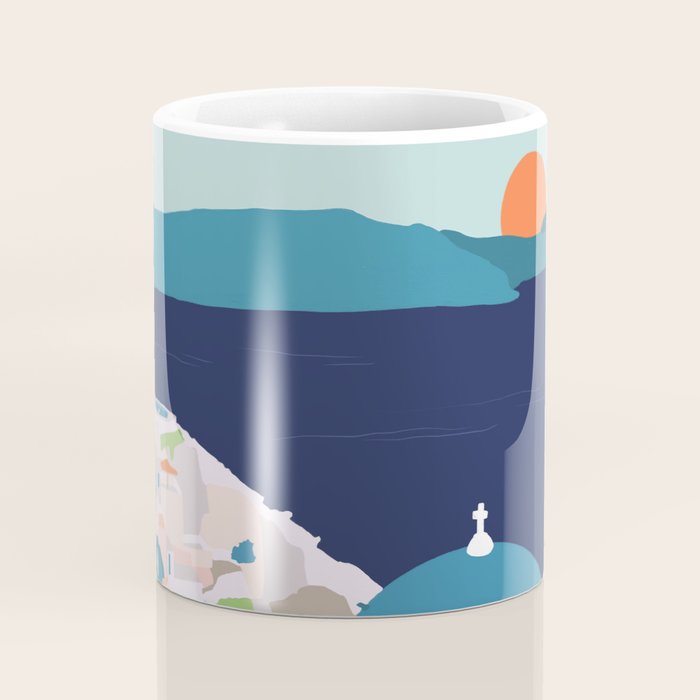 Santorini Greece Coffee Mug Gallery Image 4
