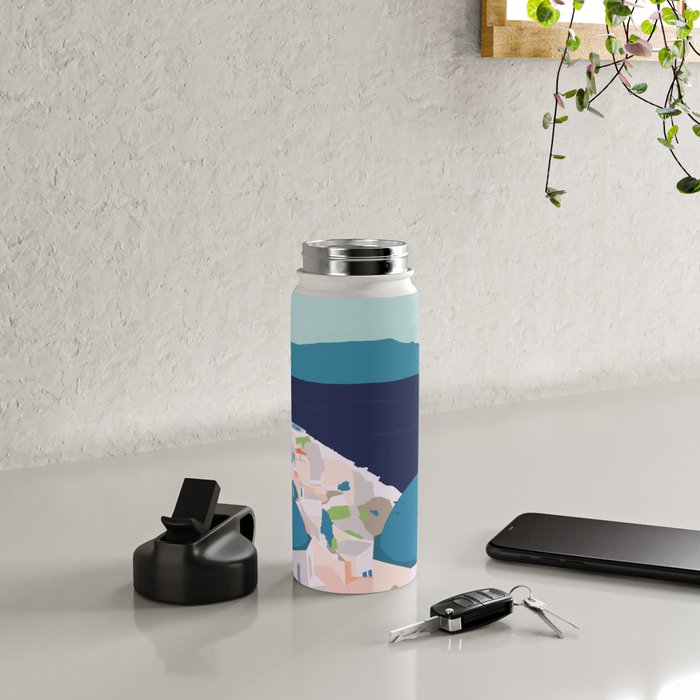 Santorini Greece Water Bottle Gallery Image 4
