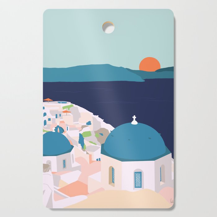 Santorini Greece Cutting Board Gallery Image 1