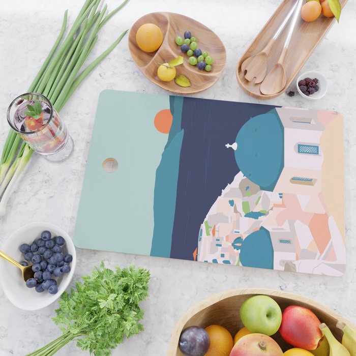 Santorini Greece Cutting Board Gallery Image 2