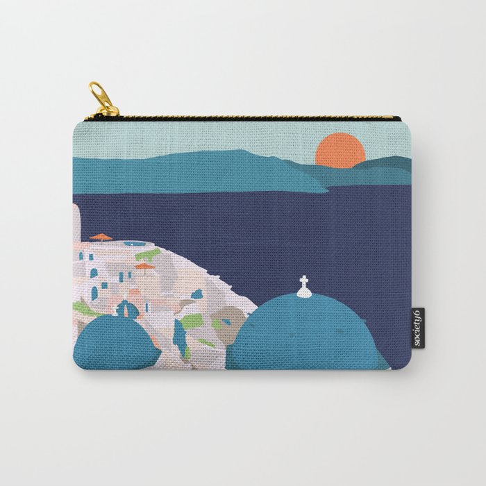 Santorini Greece Carry All Pouch Gallery Image 1