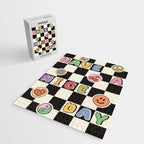 Have A Nice Day. Y2k Stickers, Black & White Checker Jigsaw Puzzle Gallery Image 2