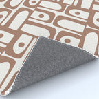 Mid Century Piquet Geo Pattern Inspired by PANTONE 17 1230 Color of the Year Mocha Mousse Rug Gallery Image 4