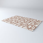 Mid Century Piquet Geo Pattern Inspired by PANTONE 17 1230 Color of the Year Mocha Mousse Rug Gallery Image 3