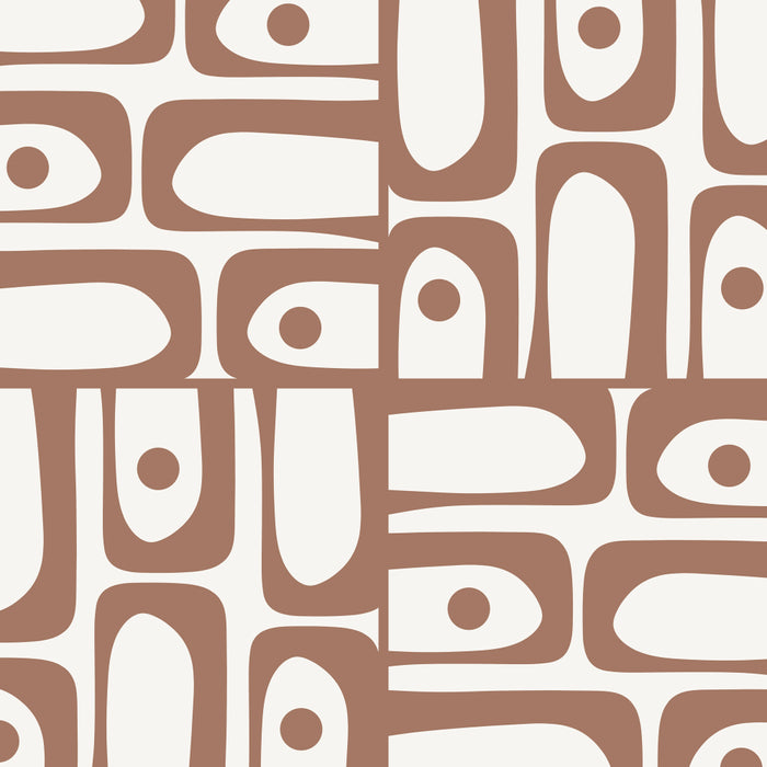 Mid Century Piquet Geo Pattern Inspired by PANTONE 17 1230 Color of the Year Mocha Mousse Coffee Mug Gallery Image 2