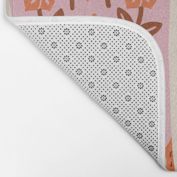 Cowgirl Boots - Pink and Orange Bath Mat Gallery Image 2