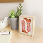 Cowgirl Boots - Pink and Orange Mini Art Print Gallery Image 2