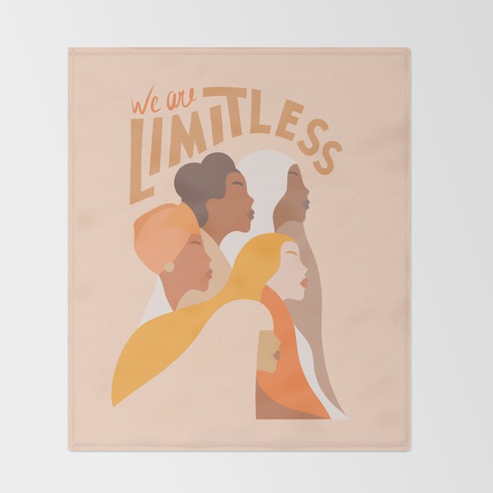Girl Power - We are limitless  Throw Blanket Gallery Image 2