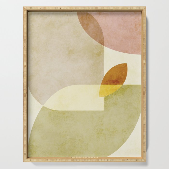 organic shapes boho nature abstract Serving Tray Gallery Image 1